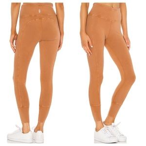 NWOT FP Movement Hot Shot High Rise Cotton Legging in Toasted Coconut XS